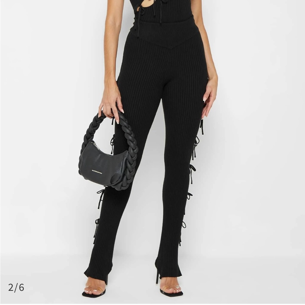 Maniere De Voir black knit pants